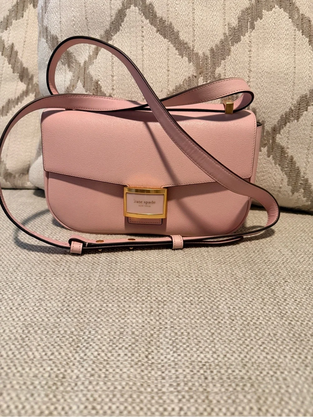 kate spade Blush Pink Leather Crossbody with Gold Hardware